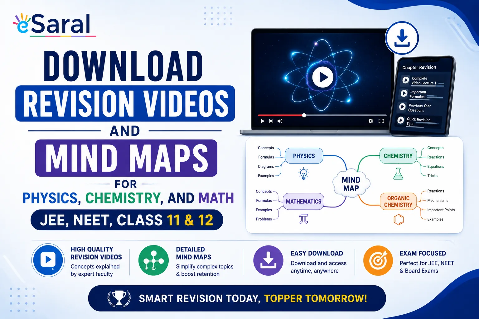Download Revision Videos and Mind Maps for Physics, Chemistry, and Math | JEE, NEET, Class 11 &12